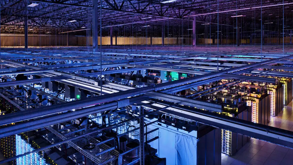 A large room full of servers.