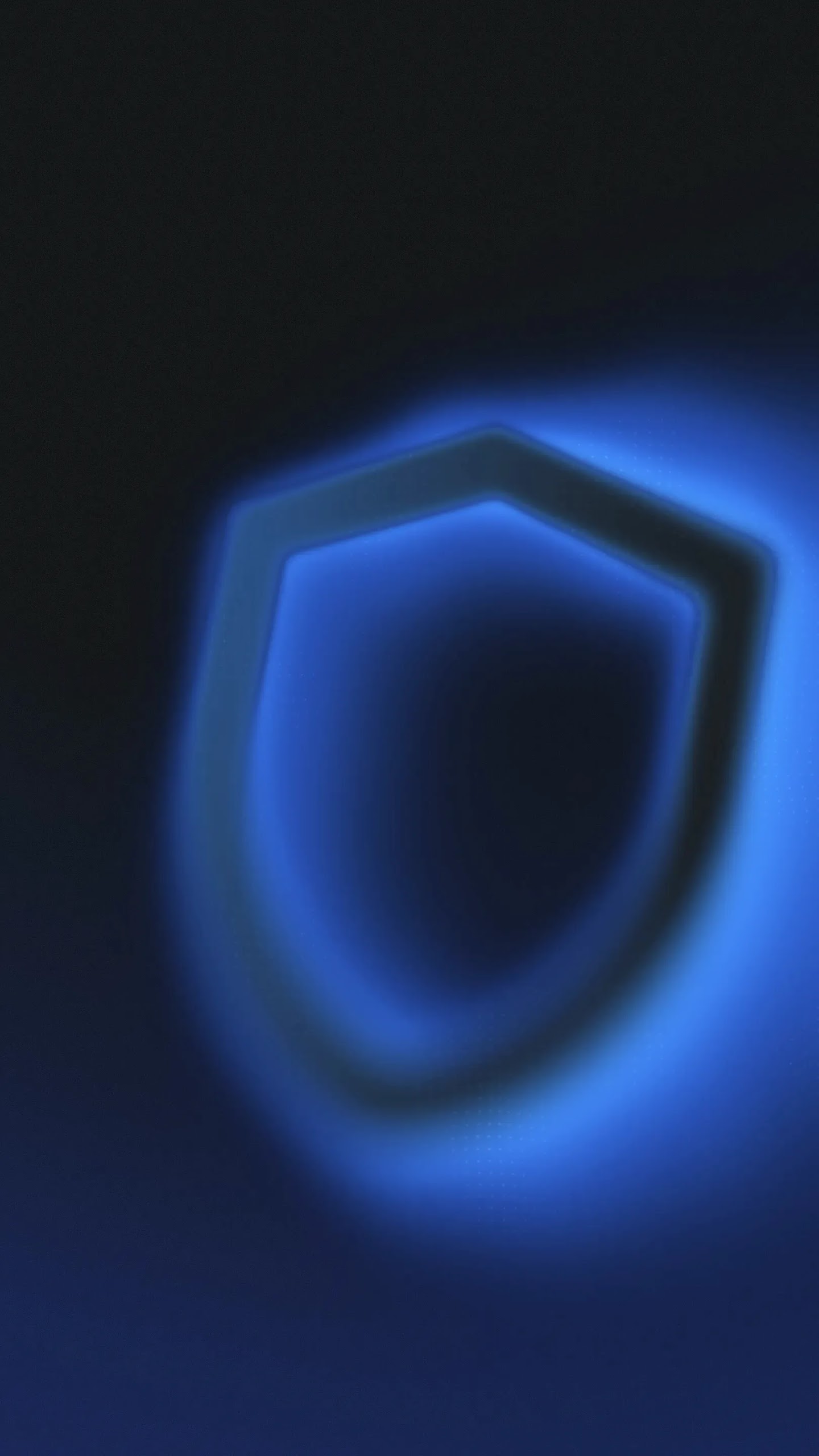 A dark background featuring a glowing, soft-edged blue shield icon representing Gemini 3.5 Flash Cyber.