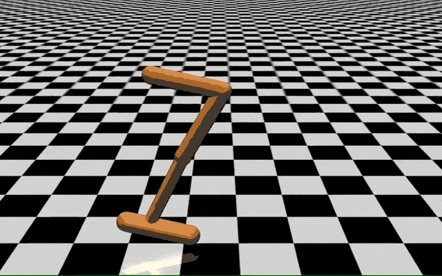 An AI-controlled model performs a backflip.